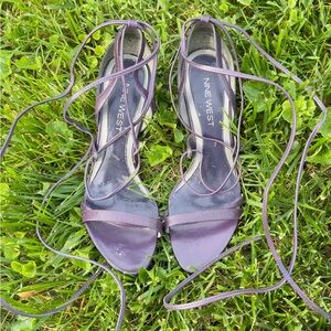 Nine West Leather Tie Up Sandals